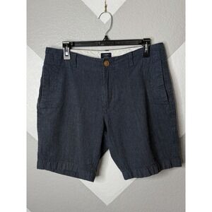 J.Crew Men's Linen Cotton Blend Beach Shorts Navy Blue Size 32 (32x8)